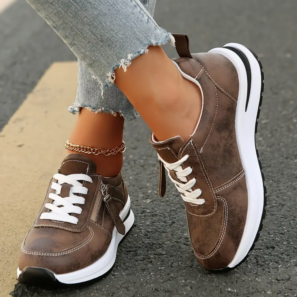 Celeste™ | Zapatillas de vestir con cremallera lateral y cordones