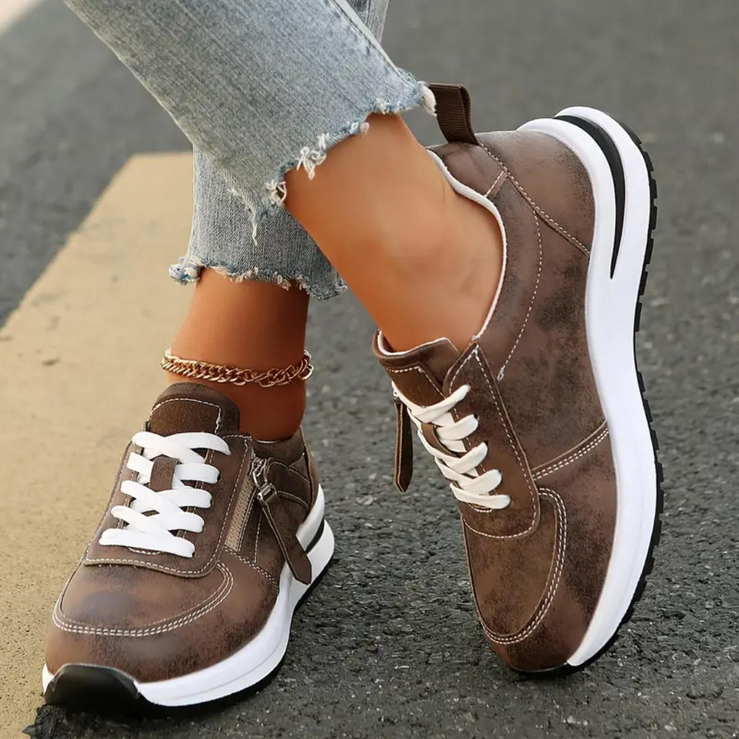 Celeste™ | Zapatillas de vestir con cremallera lateral y cordones