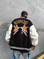Derek™ | Chaqueta varsity oversize con parches bordados