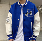 Derek™ | Chaqueta varsity oversize con parches bordados