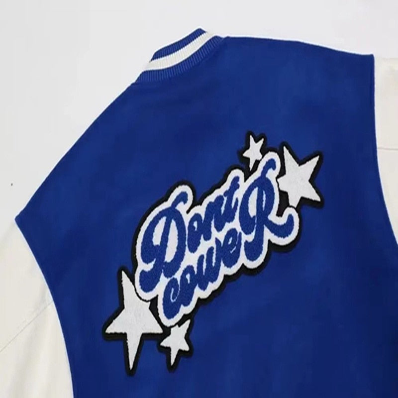 Derek™ | Chaqueta varsity oversize con parches bordados