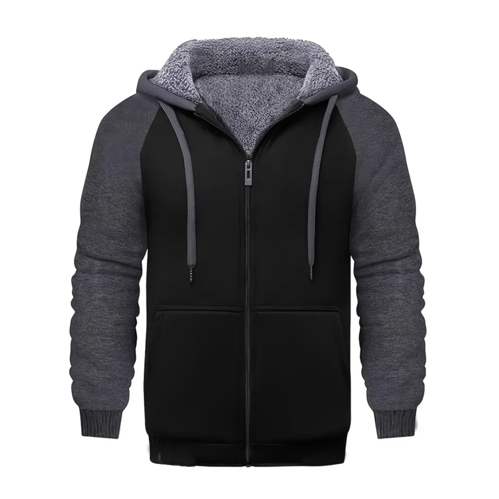 Elias™ | Sudadera con cremallera, capucha y forro de borreguito