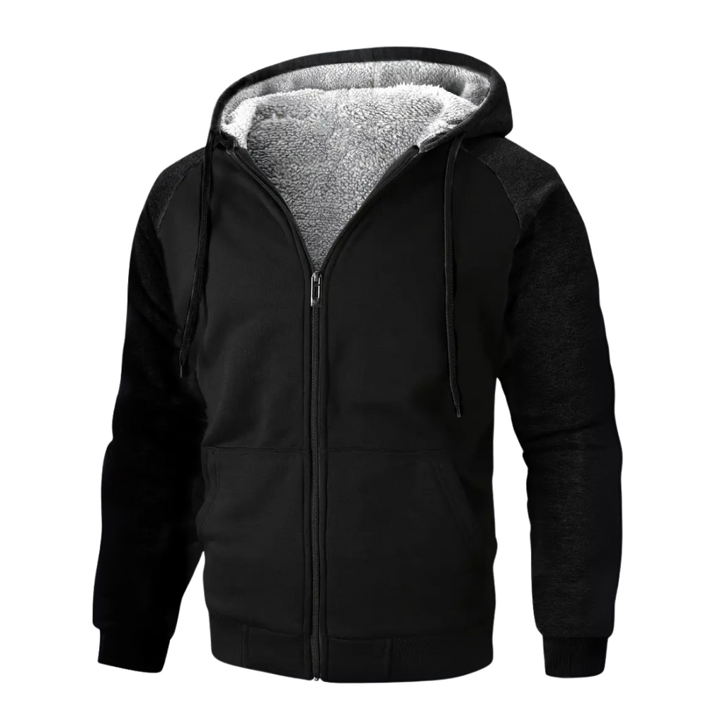 Elias™ | Sudadera con cremallera, capucha y forro de borreguito