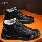 Nolan™ | Botines de piel para hombre con forro y cremallera lateral