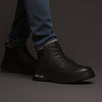 Nolan™ | Botines de piel para hombre con forro y cremallera lateral