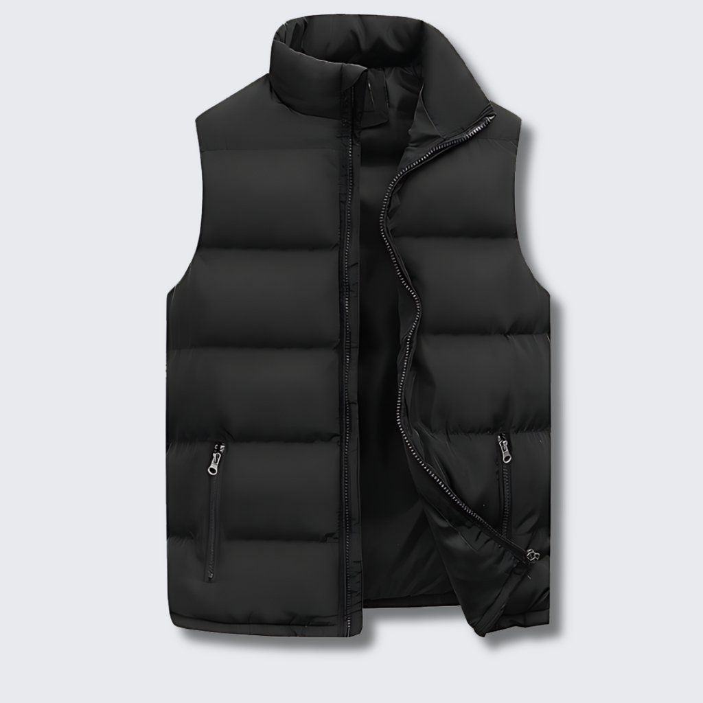 Reid™ | Chaleco acolchado con cuello alto y cremallera