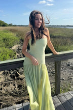 Emilia™ | Vestido largo plisado palabra de honor