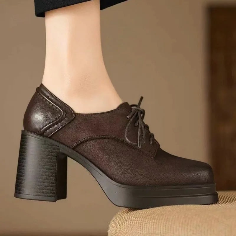 Olivia™ | Zapatos oxford de mujer con tacón de bloque y plataforma