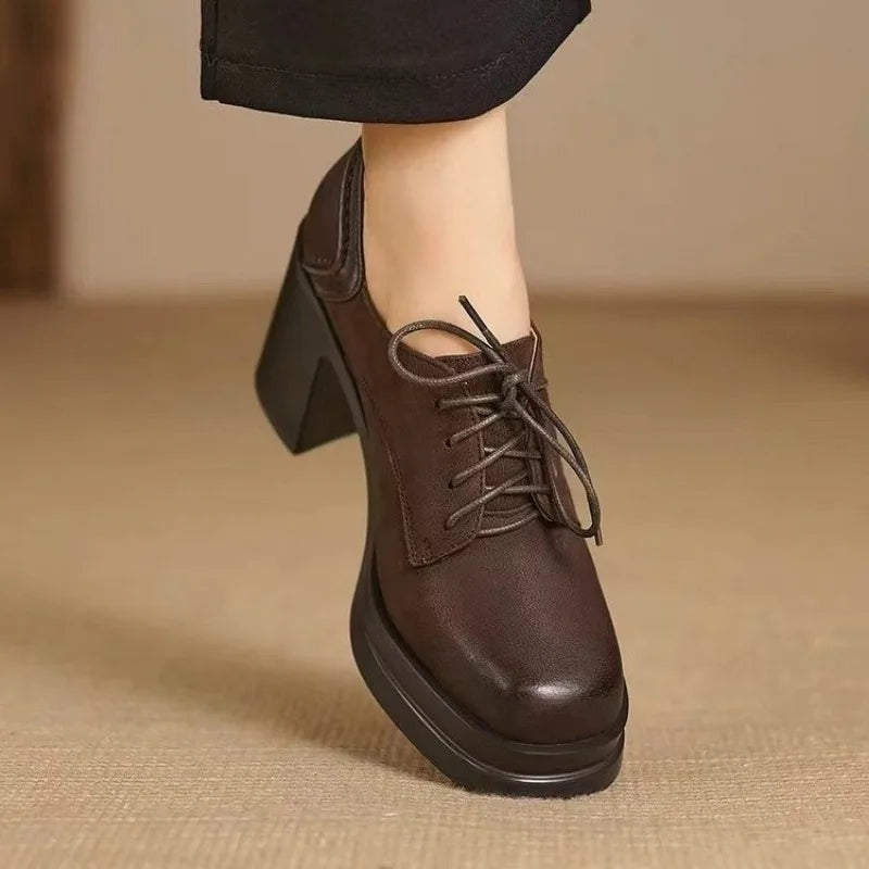 Olivia™ | Zapatos oxford de mujer con tacón de bloque y plataforma