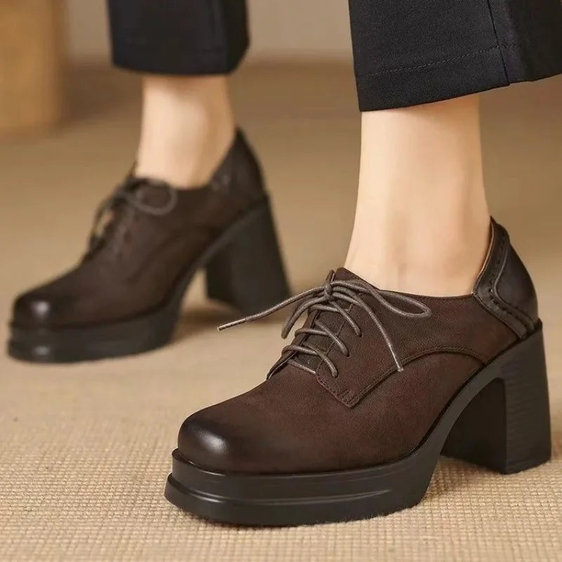 Olivia™ | Zapatos oxford de mujer con tacón de bloque y plataforma