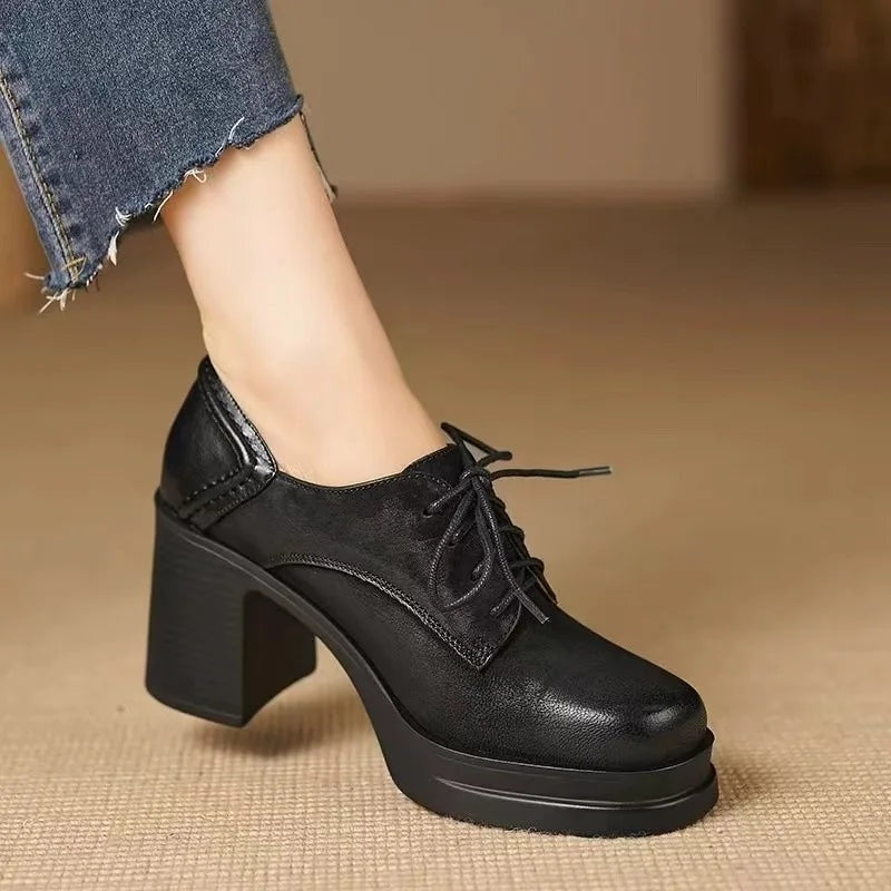 Olivia™ | Zapatos oxford de mujer con tacón de bloque y plataforma