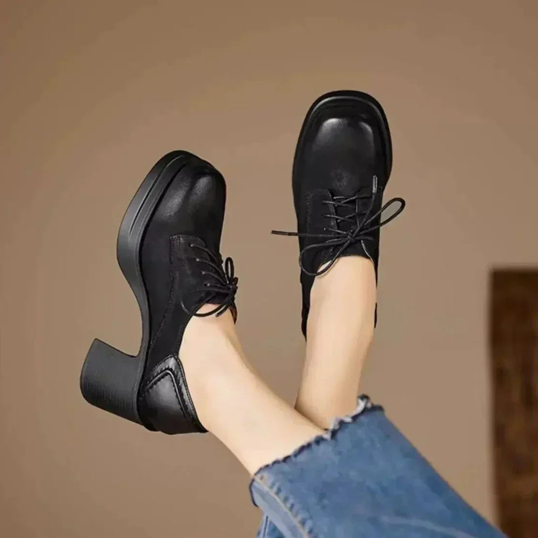 Olivia™ | Zapatos oxford de mujer con tacón de bloque y plataforma