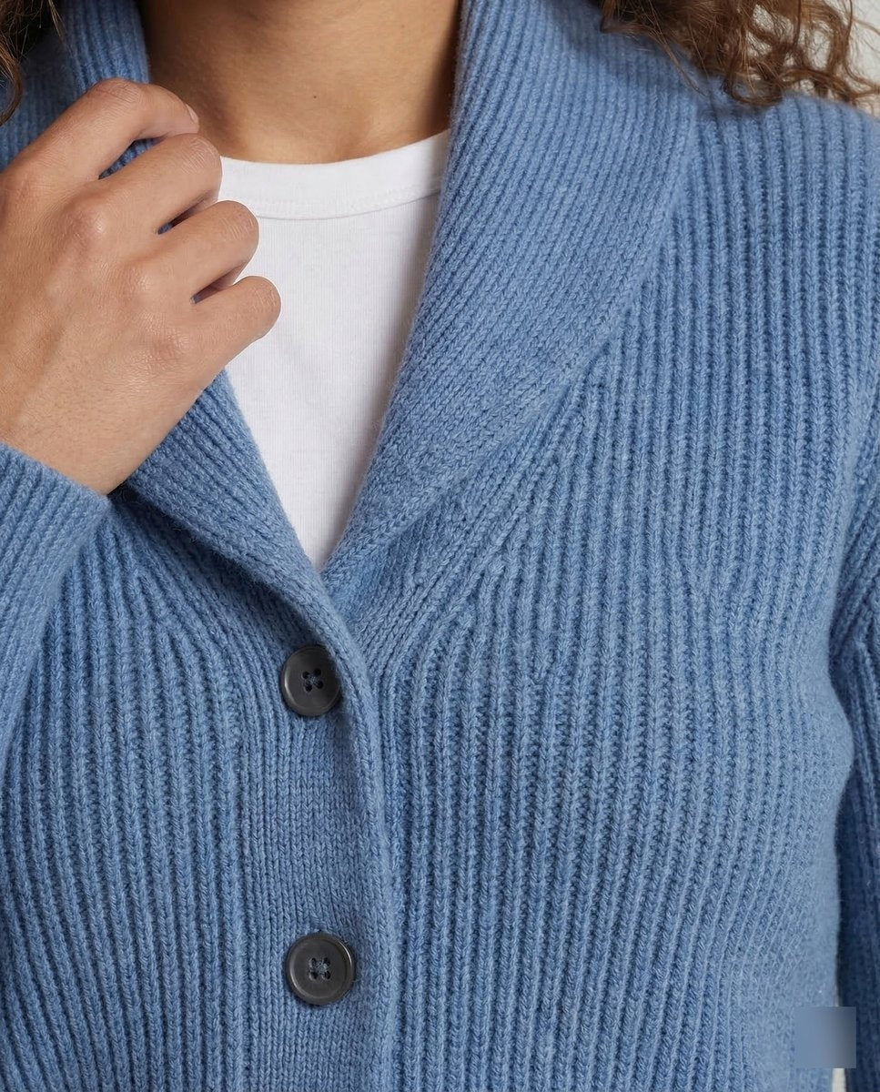 Mia™ | Cárdigan de punto con cuello solapa y botones