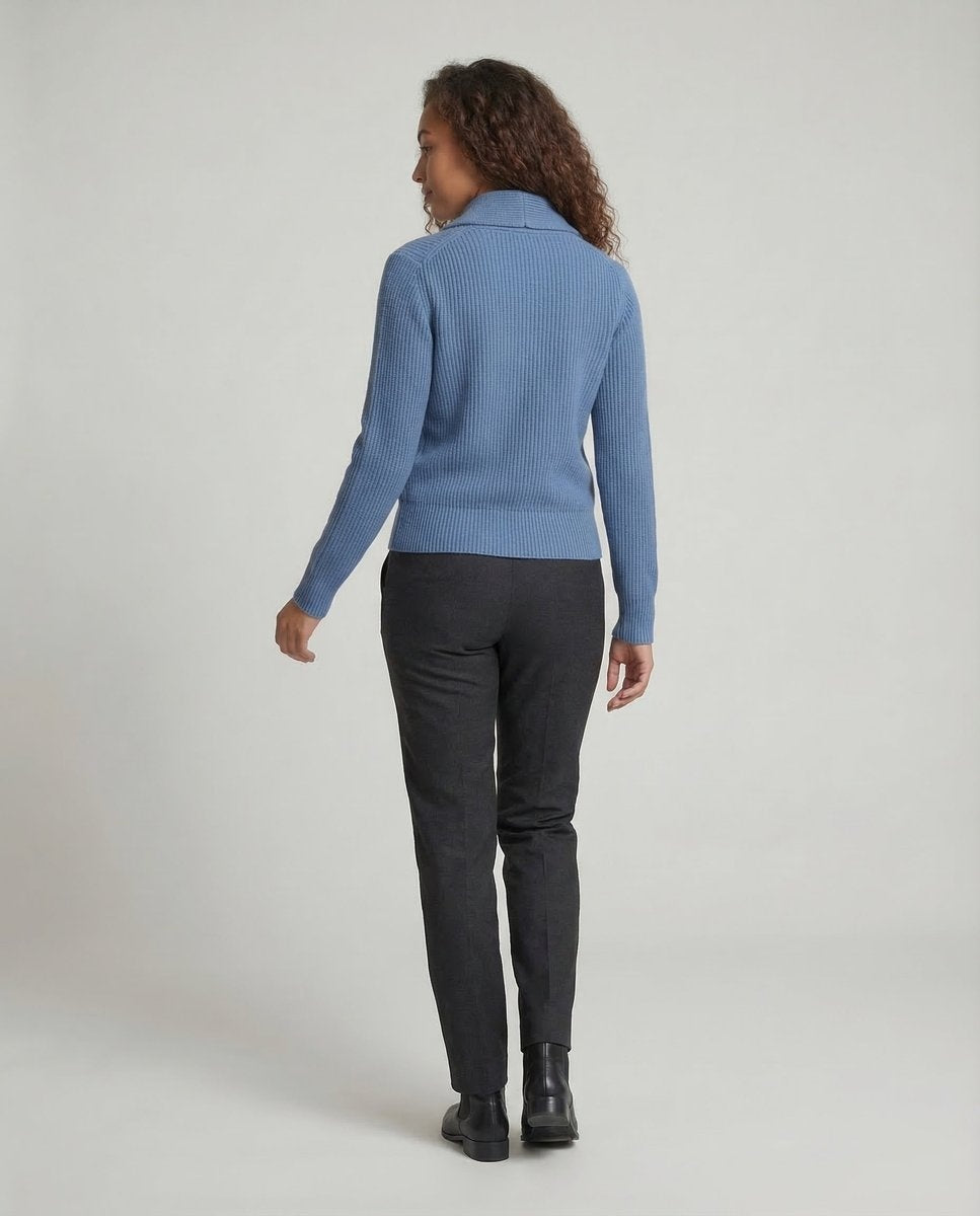 Mia™ | Cárdigan de punto con cuello solapa y botones