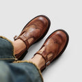 Thea™ | Zapatos Mary Jane de piel estilo brogue con hebilla