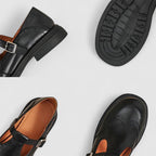 Thea™ | Zapatos Mary Jane de piel estilo brogue con hebilla