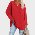 Riley™ | Top holgado de manga larga con escote en V