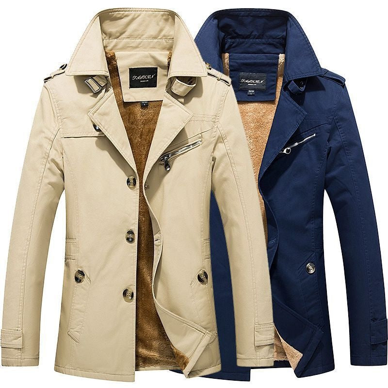 Brandon™ | Gabardina corta de hombre forrada de borreguito