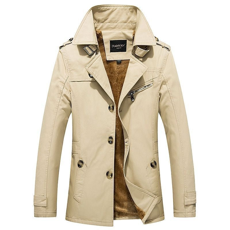 Brandon™ | Gabardina corta de hombre forrada de borreguito