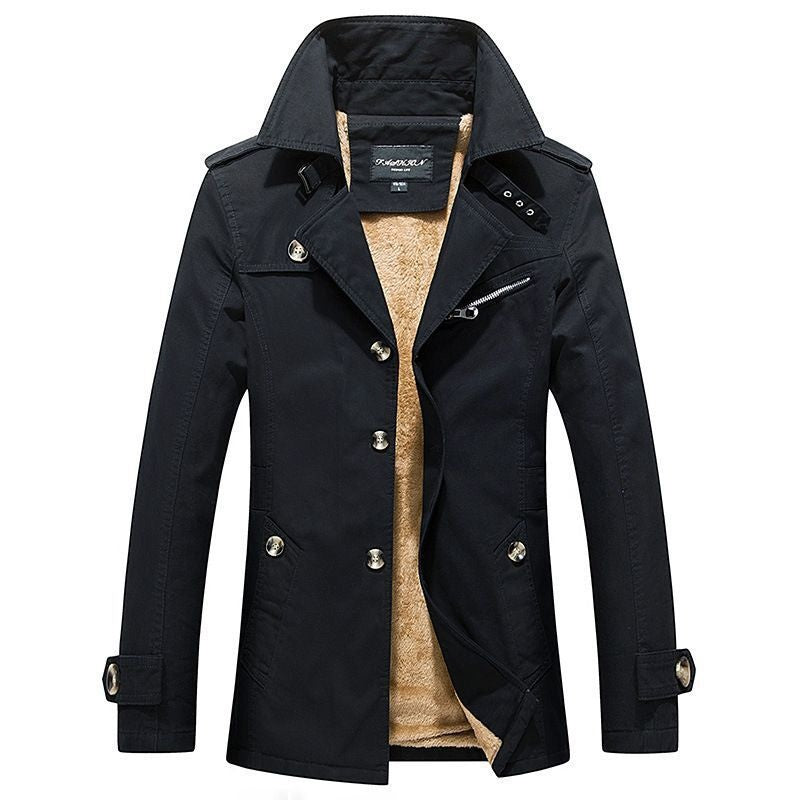 Brandon™ | Gabardina corta de hombre forrada de borreguito