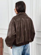 Alexa™ | Chaqueta efecto piel con cremallera y solapas