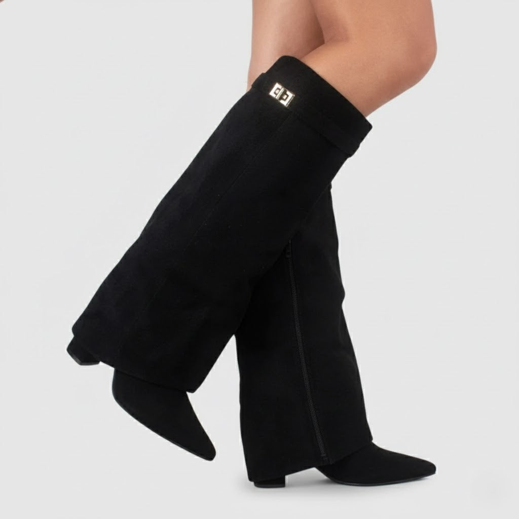 Isla™ | Botas altas de ante con tacón