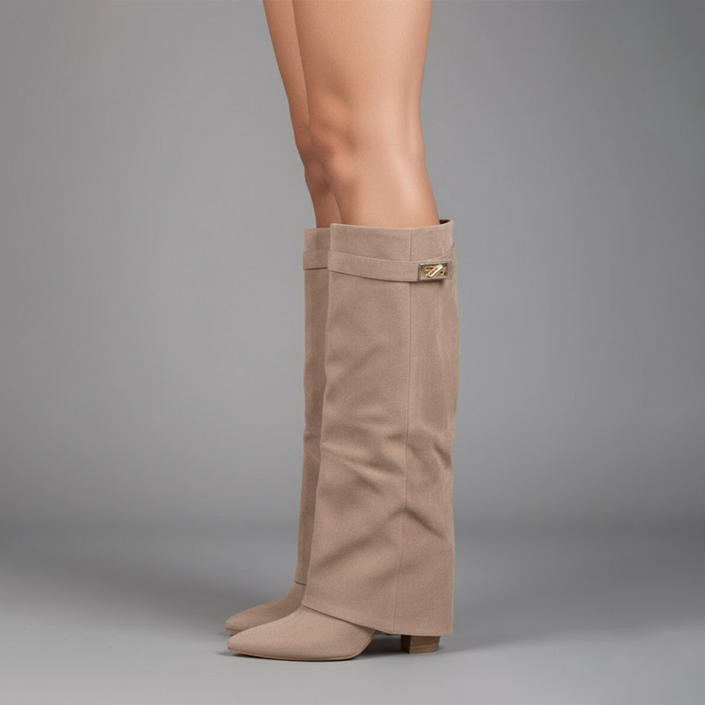 Isla™ | Botas altas de ante con tacón