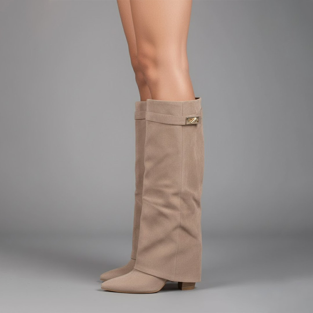 Isla™ | Botas altas de ante con tacón