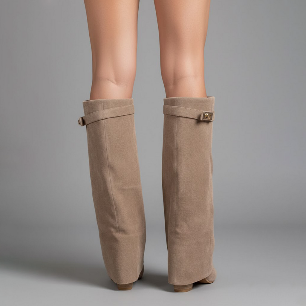 Isla™ | Botas altas de ante con tacón