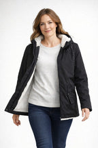 Norah™ | Chaqueta impermeable con forro de borreguito y capucha