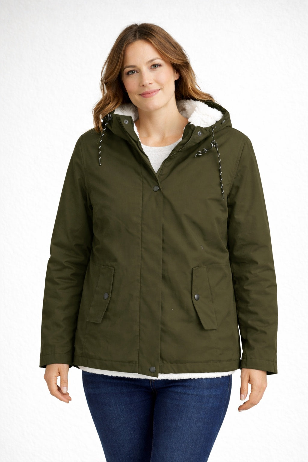 Norah™ | Chaqueta impermeable con forro de borreguito y capucha