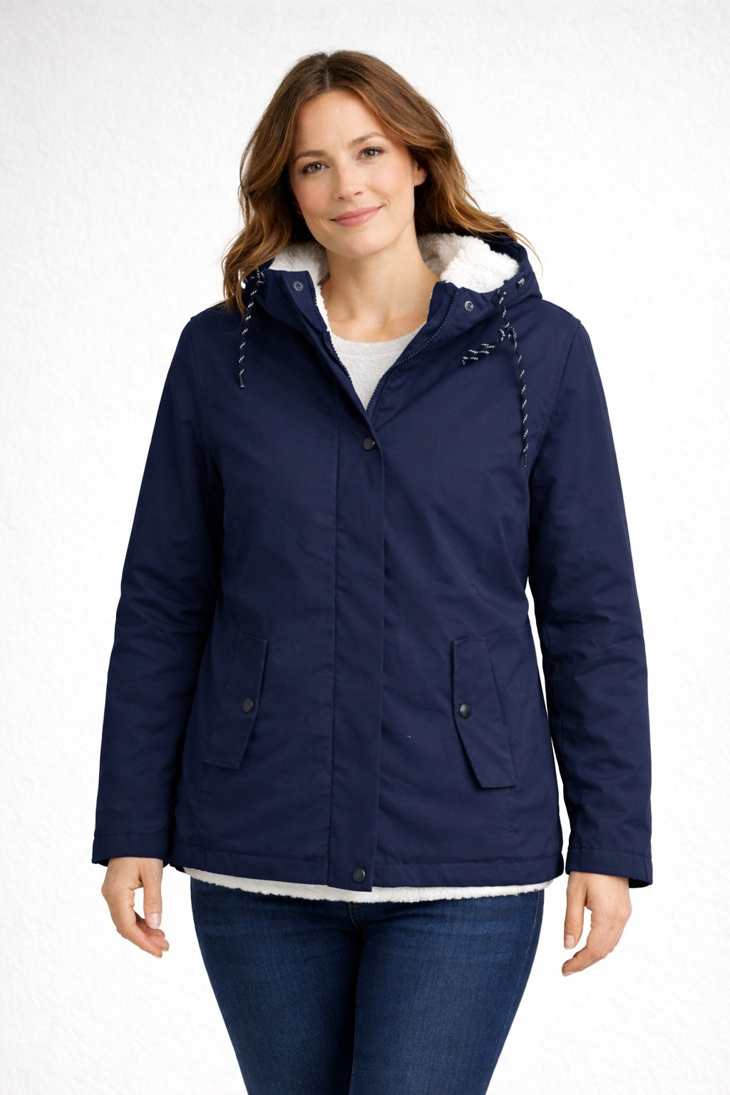 Norah™ | Chaqueta impermeable con forro de borreguito y capucha