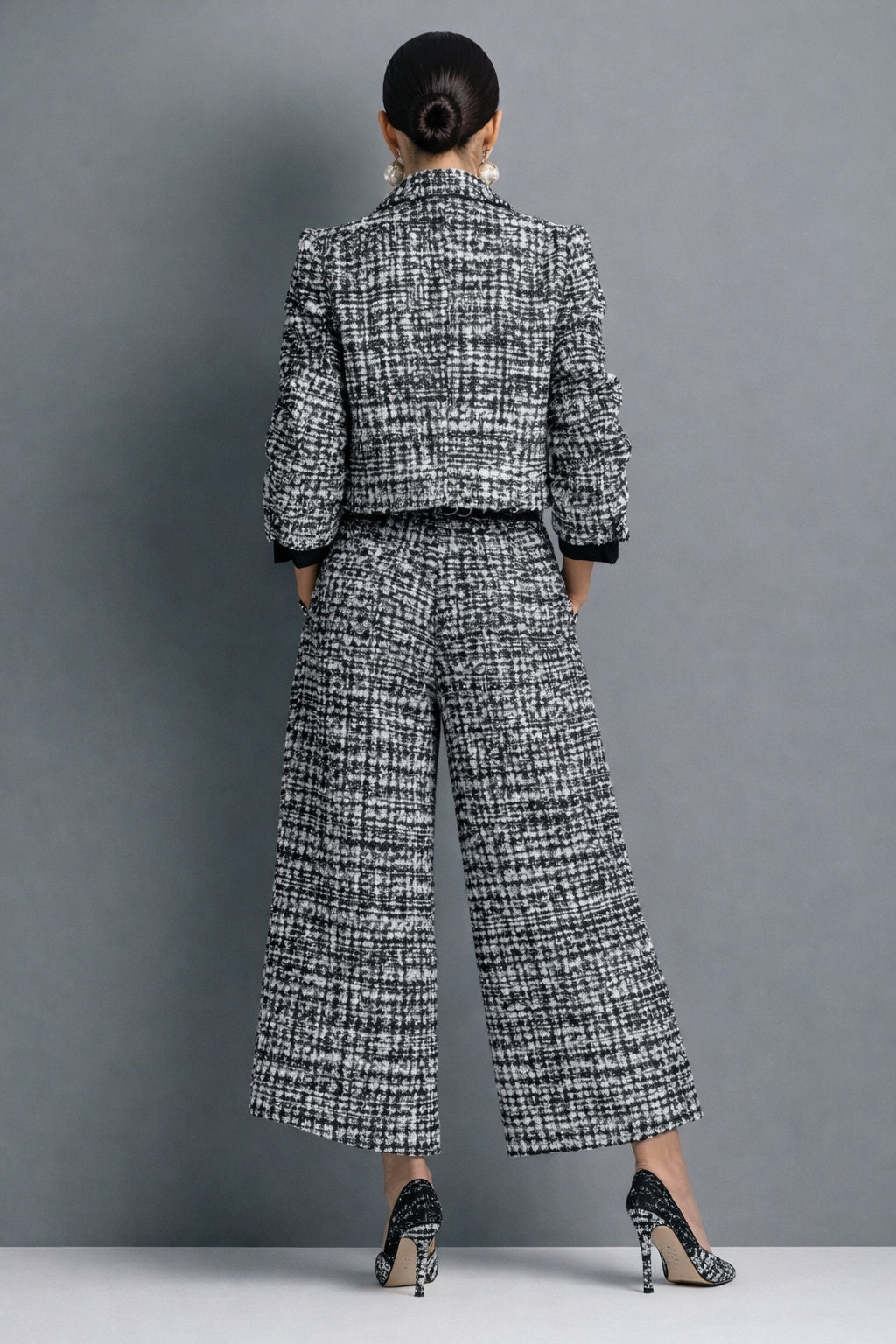 Lydia™ | Conjunto de tweed con chaqueta y pantalón culotte