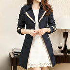 Katherine™ | Gabardina de doble botonadura con cuello de solapa