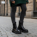 Caroline™ | Botines Chelsea con suela gruesa y punta redonda