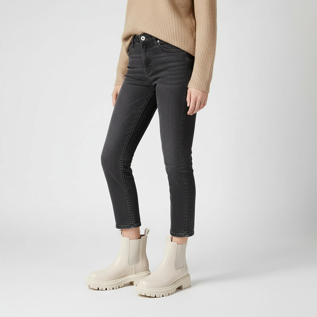 Caroline™ | Botines Chelsea con suela gruesa y punta redonda