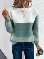 Nora™ | Jersey de rayas de mujer con cuello redondo