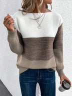 Nora™ | Jersey de rayas de mujer con cuello redondo