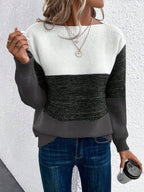 Nora™ | Jersey de rayas de mujer con cuello redondo
