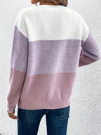 Nora™ | Jersey de rayas de mujer con cuello redondo
