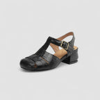 Mabel™ | Zapatos Mary Jane de piel con tacón ancho y tiras