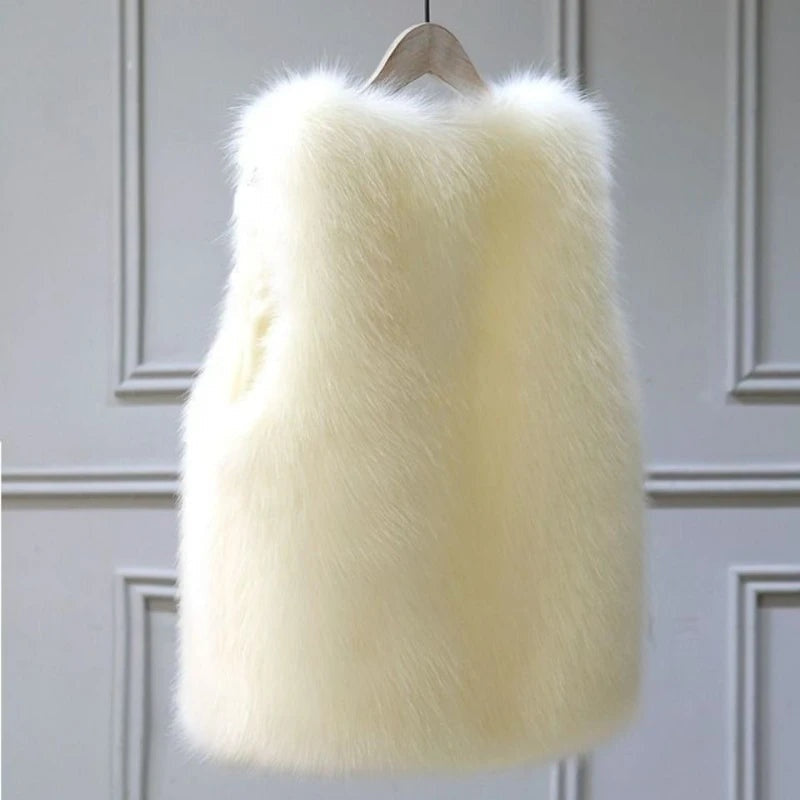 Nora™ | Chaleco de pelo sintético oversize sin mangas