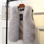 Nora™ | Chaleco de pelo sintético oversize sin mangas