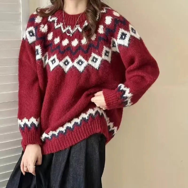 Margot™ | Jersey nórdico de punto con cuello redondo
