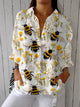White with bees