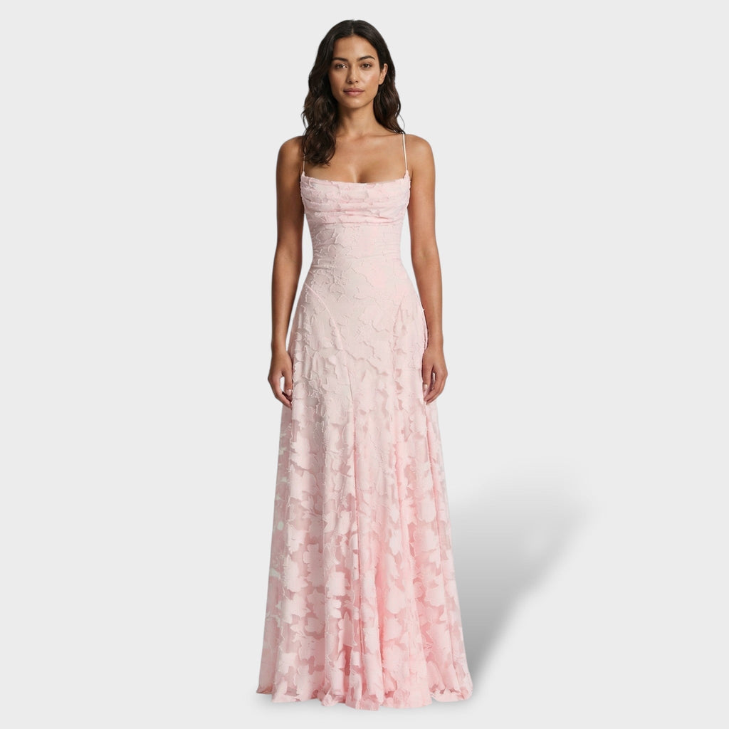 Norah™ | Vestido largo de fiesta de encaje con espalda descubierta