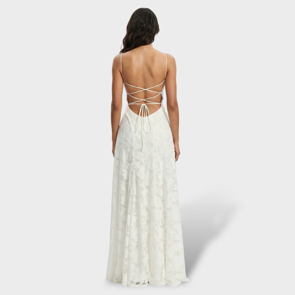 Norah™ | Vestido largo de fiesta de encaje con espalda descubierta