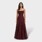 Norah™ | Vestido largo de fiesta de encaje con espalda descubierta