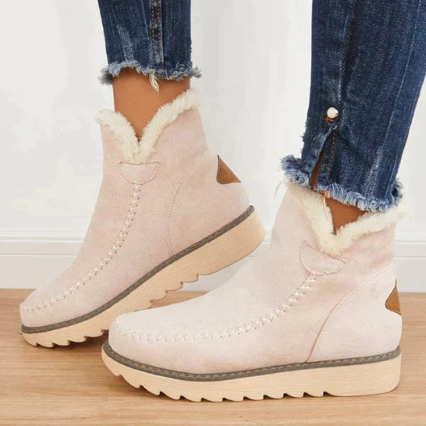 Adeline™ | Botas de invierno de ante con plataforma y forro sherpa
