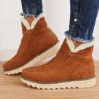 Adeline™ | Botas de invierno de ante con plataforma y forro sherpa